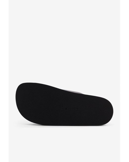 Givenchy Black 4G Liquid Leather Slides