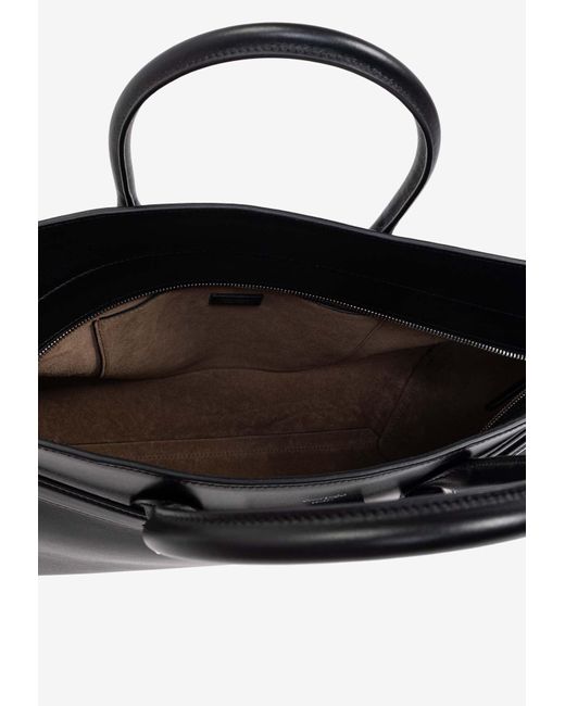 Jimmy Choo Black Medium Diamond Belted Top Handle Bag