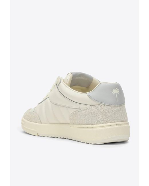 Palm Angels White Palm Beach University Low-Top Sneakers