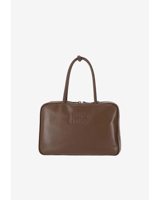Miu Miu Women's Brown Beau Leather Shoulder Bag