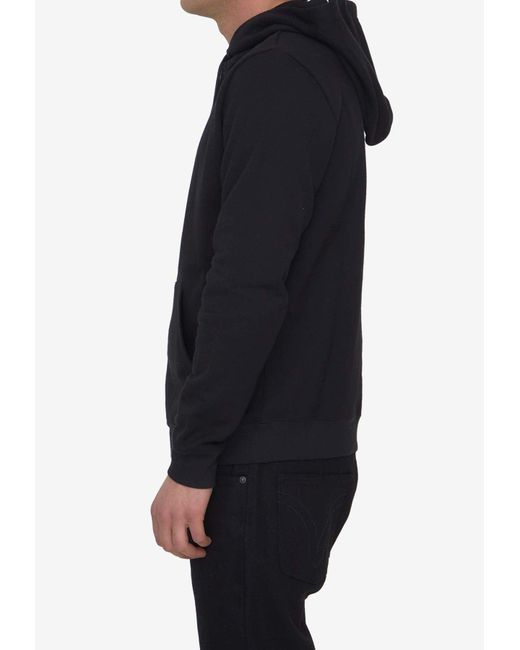 Saint Laurent Black Rive Gauche Classic Hooded Sweatshirt for men