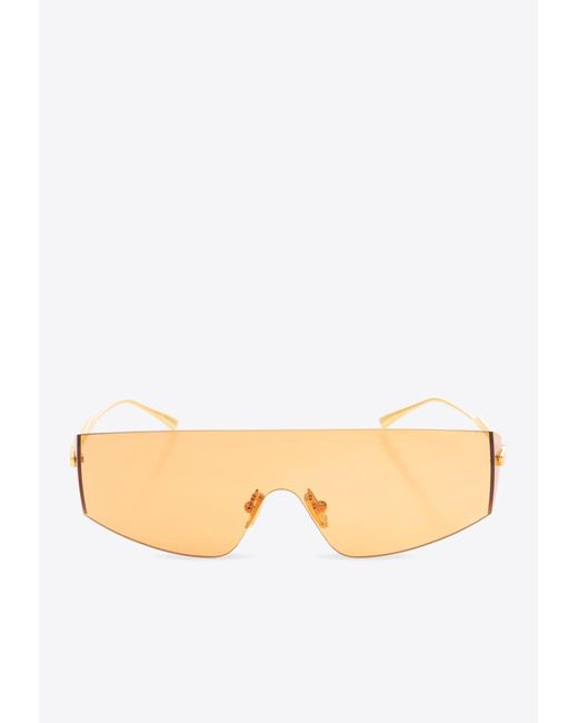 Bottega Veneta Natural Futuristic Shield Sunglasses