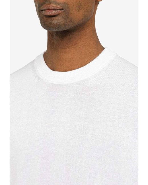 Roberto Collina White Oversize Crewneck T-Shirt for men