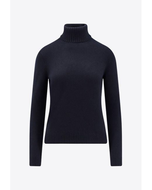 Loro Piana Blue Parksville Turtleneck Cashmere Sweater