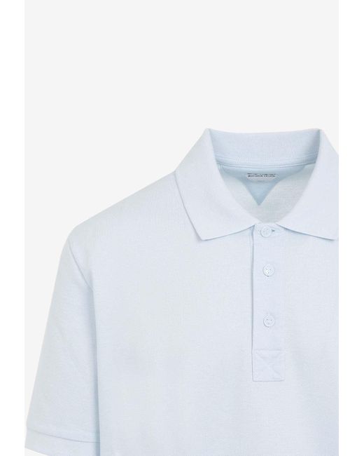 Bottega Veneta White Classic Polo T-Shirt for men