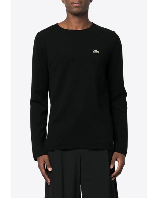 Comme des Garçons Black X Lacoste Logo-Patch Wool Sweater for men