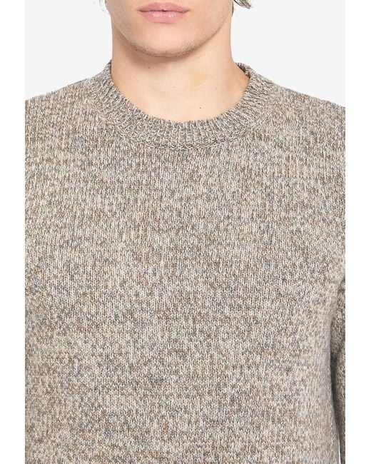 Barena Gray Mareselo Bisto Knitted Wool Sweater for men