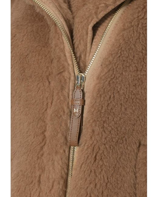 Max Mara Brown Newmant Teddy Biker Jacket