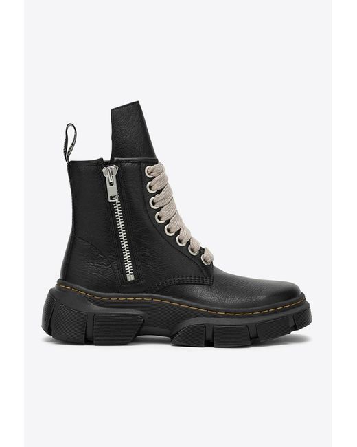 Rick Owens Black X Dr. Martens 1460 Mlx Leather Jumbo Lace Boots for men