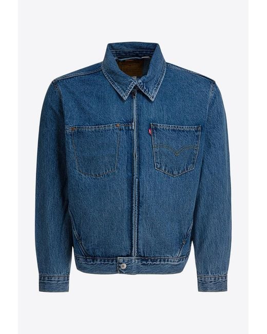 Levi's Blue Twisted Trucker Denim Jacket for men