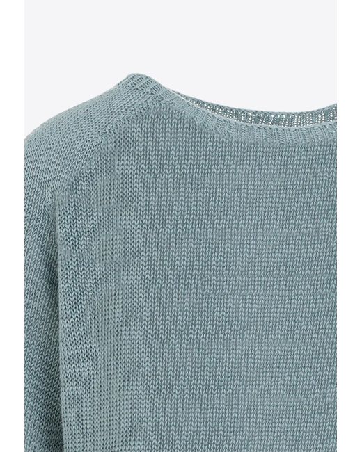 Max Mara Blue Giolino Knitted Sweater