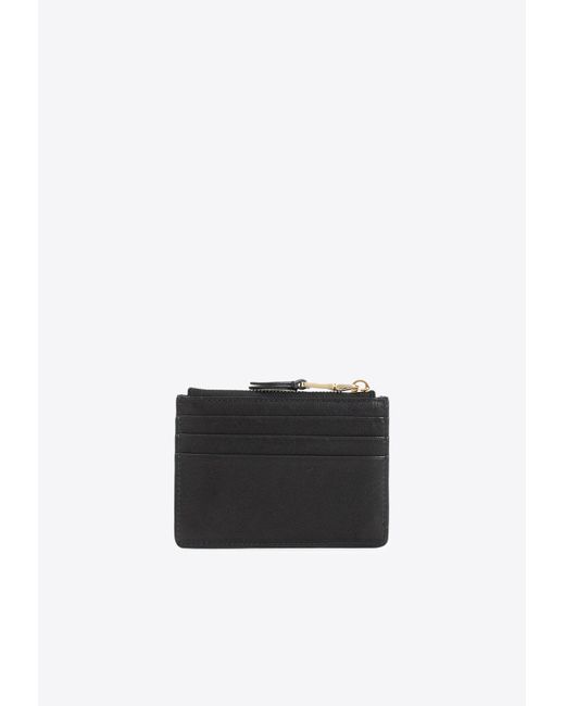 Miu Miu White Logo Embossed Leather Cardholder