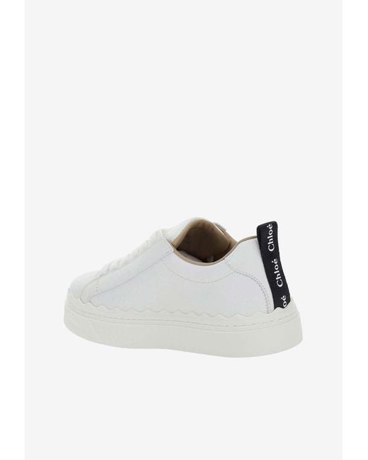Chloé White Lauren Low-Top Sneakers
