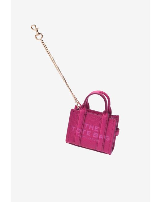 Marc Jacobs The Nano Tote Bag Charm in Pink | Lyst