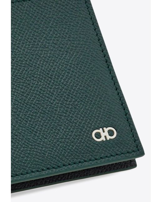 Ferragamo Green Moss Calf Wallets for men