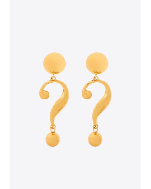 Moschino White House Symbols Drop Earrings