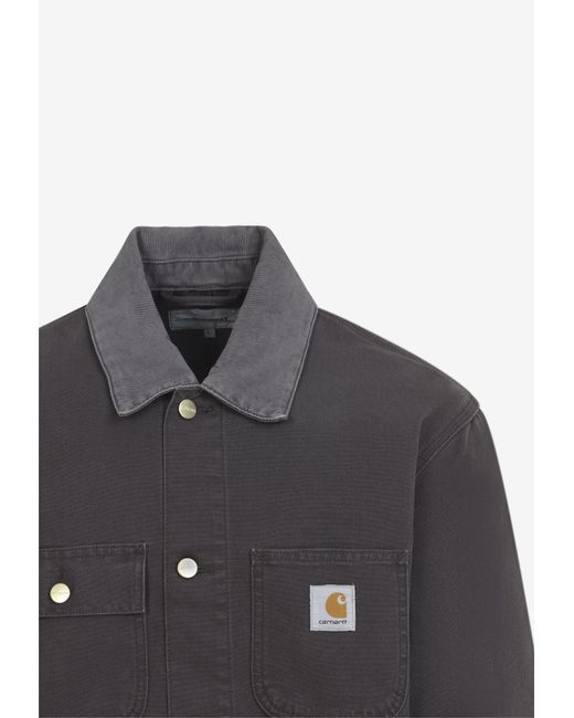 Carhartt Black Michigan Jacket With Logo-Patch for men