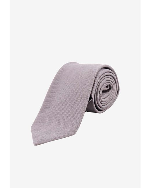 Tom Ford Gray Jacquard Silk Tie for men