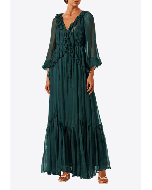 green shona joy dress Shona Joy Mia Backless Ruched Midi Dress in Sage – Coco & Lola
