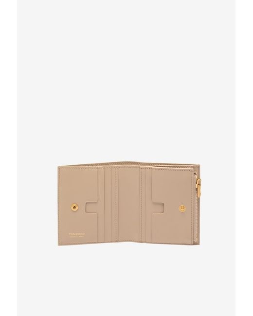 Tom Ford White Leather Compact Wallet