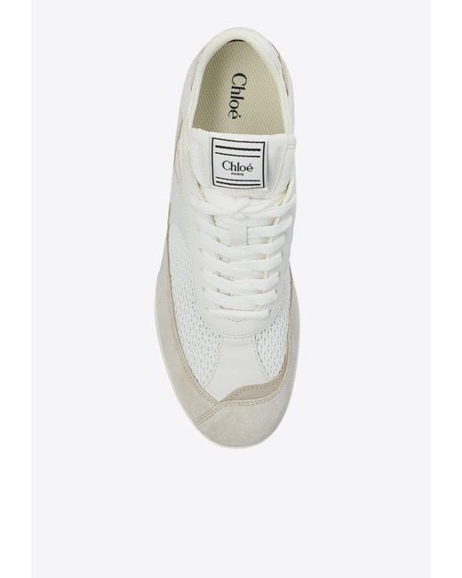 Chloé White Kick Low-Top Sneakers
