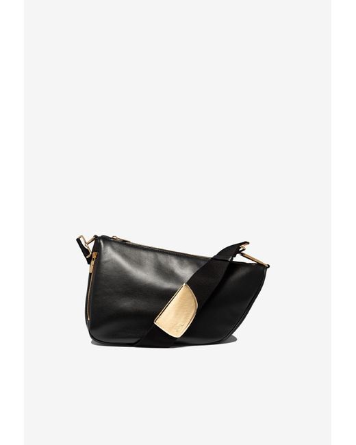 Burberry White Shield Leather Shoulder Bag