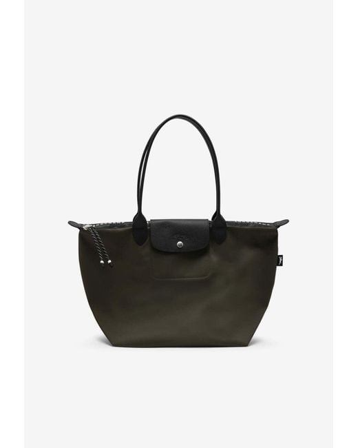 Longchamp Black Le Pliage Energy L Shopping Bag
