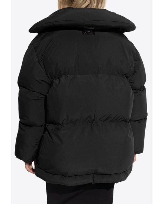 Dolce & Gabbana Black High-Neck Down Jacket