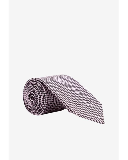 Tom Ford Purple Micro Design Silk Tie for men