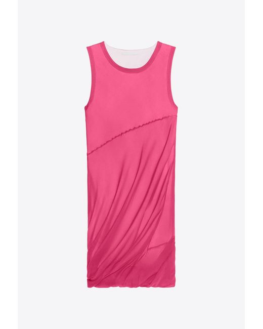 Helmut Lang Pink Bubble Sleeveless Mini Dress
