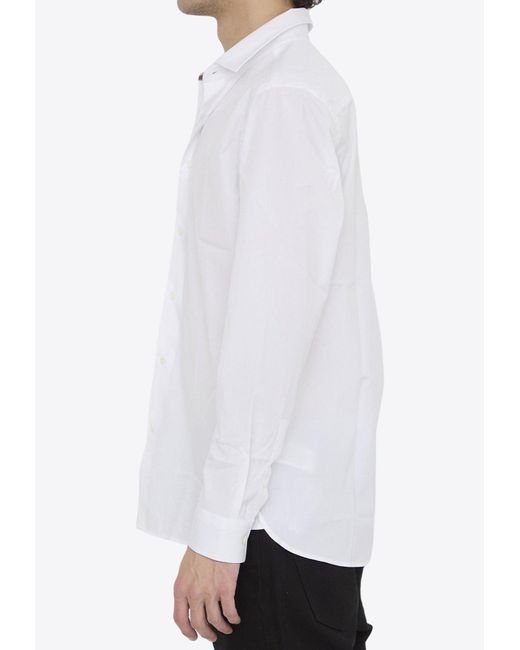 Burberry White Ekd Long-Sleeved Shirt for men