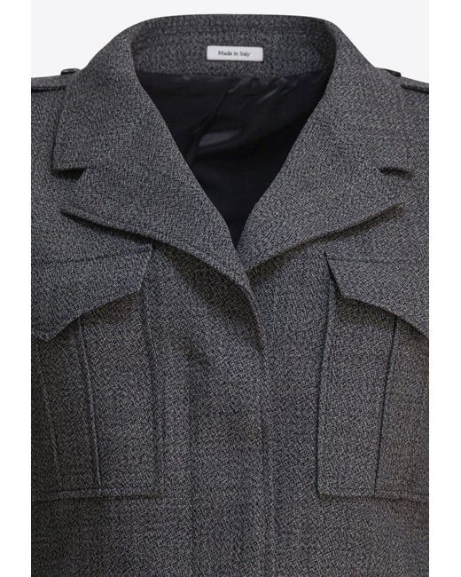 McQueen Black Single-Breasted Buttoned Jacket