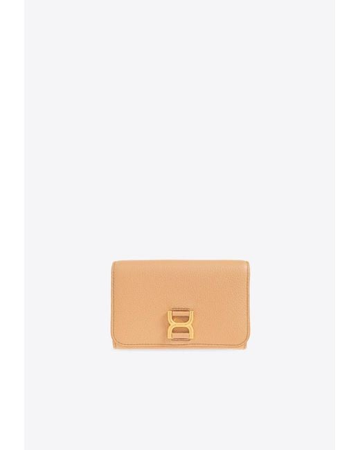 Chloé White Marcie Grained Leather Wallet