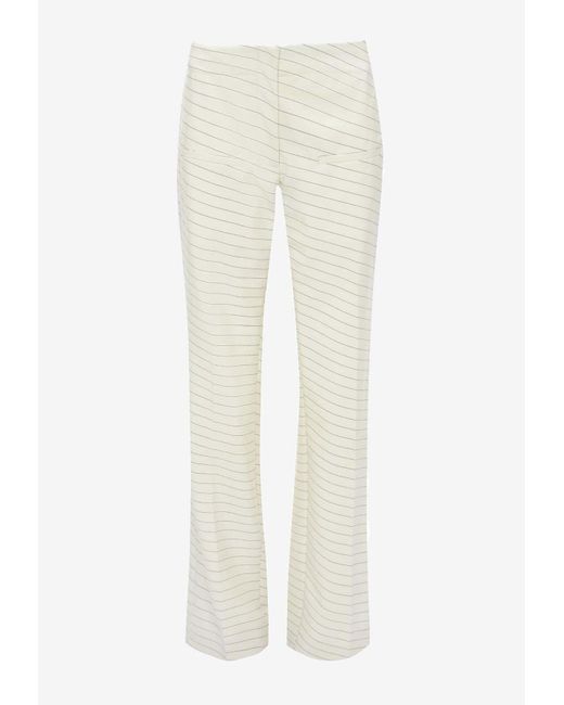 J.W. Anderson White Striped Tailored Pants