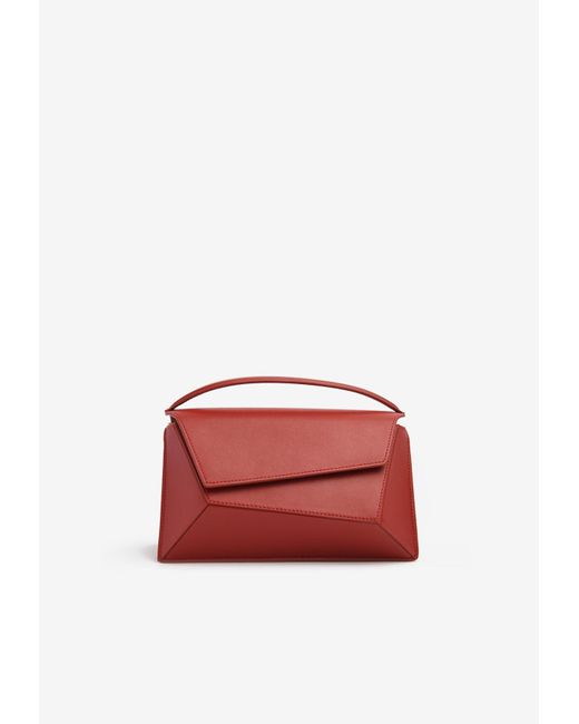 Mlouye Red Small Naomi Top Handle Bag