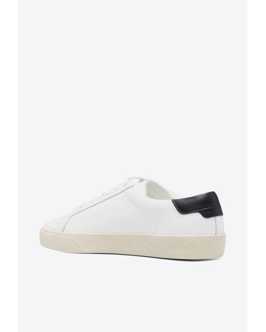 Saint Laurent White Sl/06 Low-Top Court Sneakers