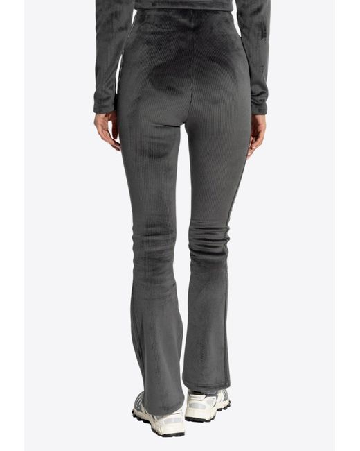 Adidas Originals Black Ribbed Flared Pants
