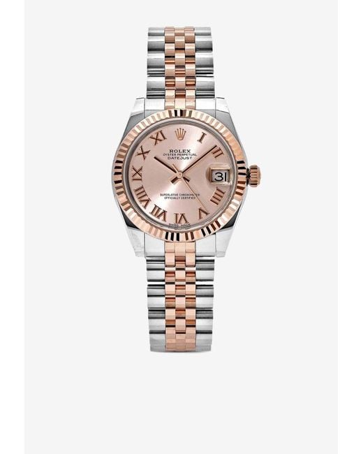 Rolex White Oyster Perpetual Datejust 31 Watch