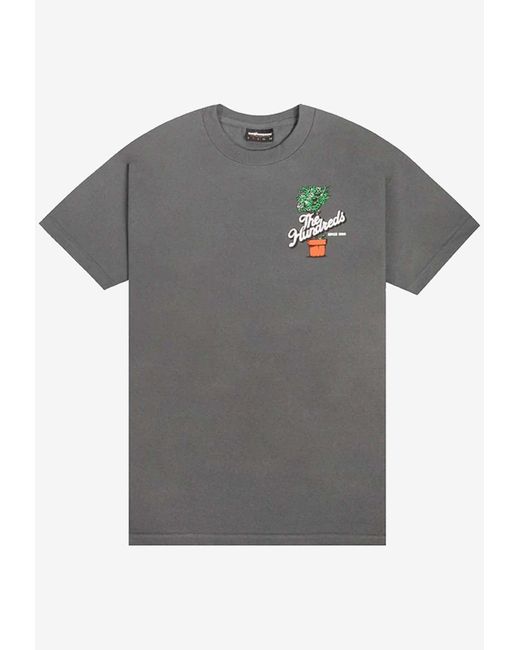The Hundreds Gray Rooted Slant Printed T-Shirt for men