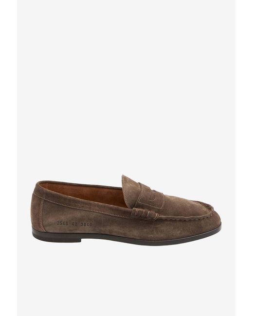Common Projects Brown Soft Suede Loafers for men