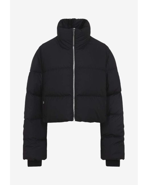 Moncler Black Cyclopic Oversized Cropped Down Jacket