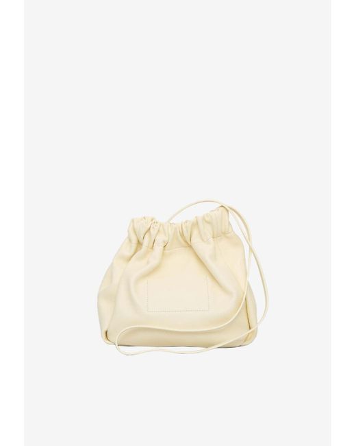 Jil Sander Small Scrunch Bag In Calf Leather in White | Lyst Australia