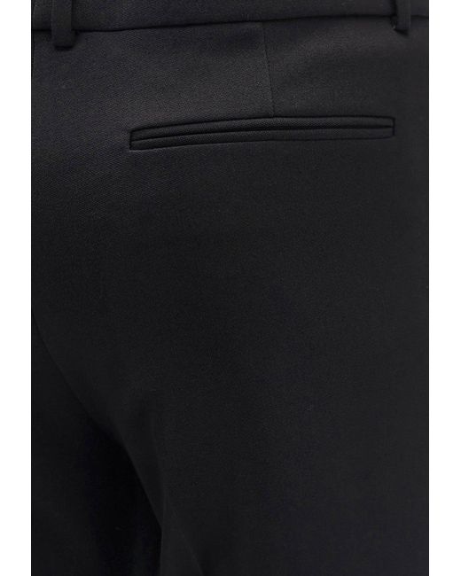 Saint Laurent Blue Wool Tailored Pants With Satin-Bands for men