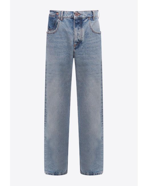 Balmain Blue Contrast Pocket Jeans for men
