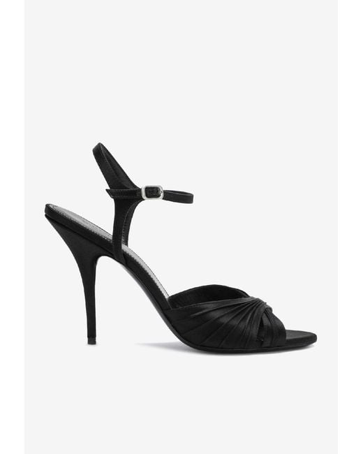 Balenciaga Black Dynastie 110 Satin Sandals