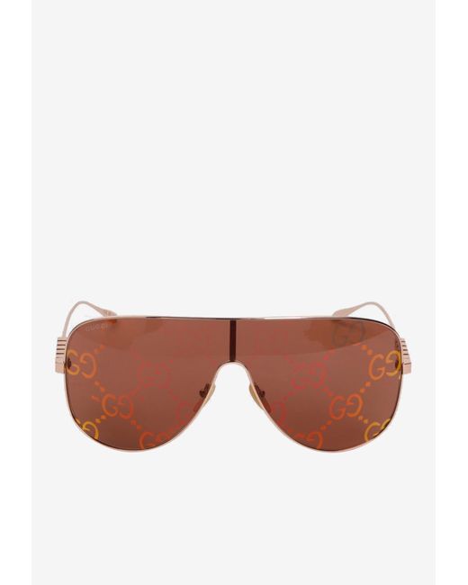 Gucci Red Ssima Mask Sunglasses