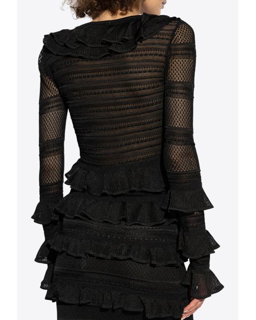 Zimmermann Black Top With Ruffles