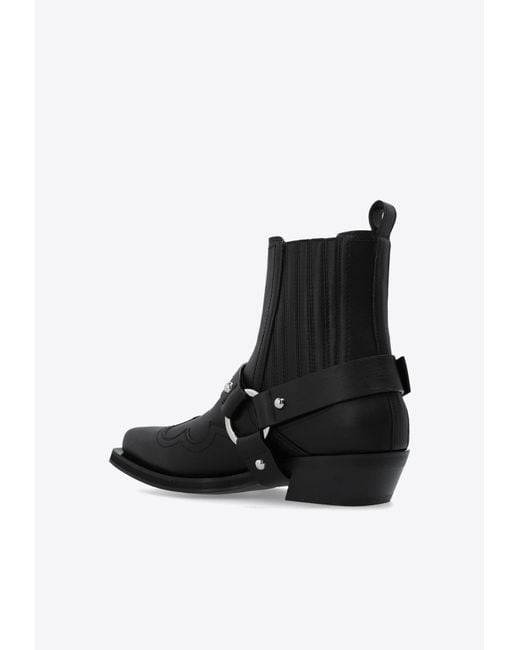 Ganni Black Western Chelsea Boots