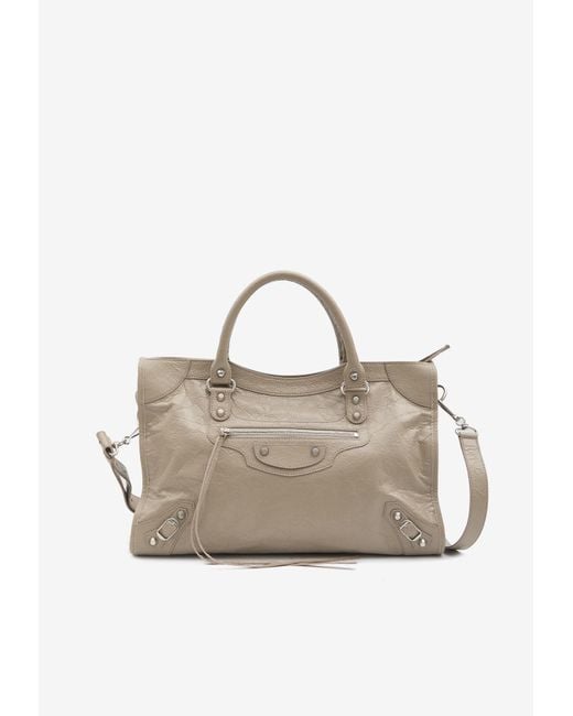 Balenciaga White Medium Le City Tote Bag