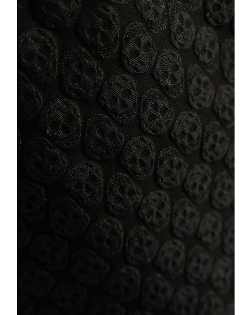 McQueen Black Patterned Bermuda Shorts for men
